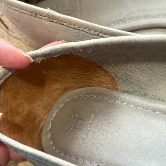 Frye Ash Gray Leather Loafers 8 - Picture 6 of 13